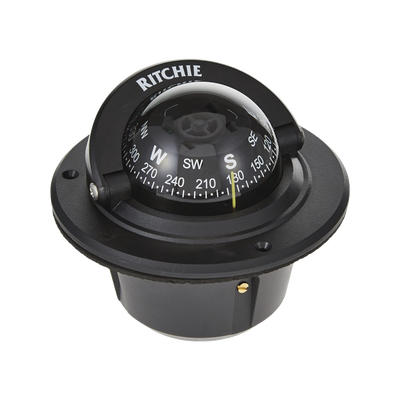 Brújula serie Explorer en color negro, con iluminación nocturna color verde.