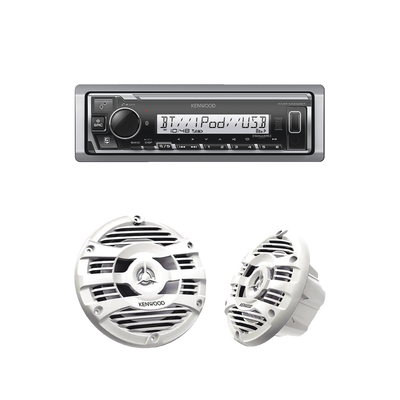 Kit de estéreo con Bluetooth KMR-M332BT | más Par de bocinas KFC-1653MRW