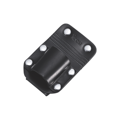 Soporte de piel para radios portátiles con clip.