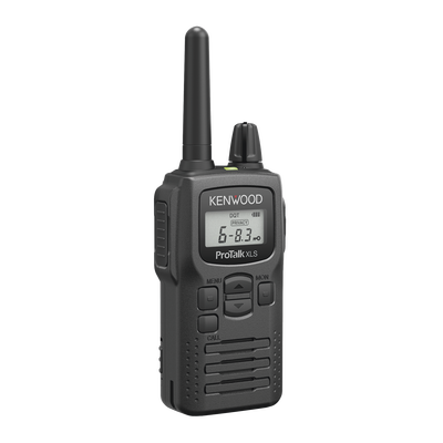 Radio portátil UHF 450-470 MHz, 2 W, 16 canales, Resistente a Golpes MIL-STD-810, manos libres VOX. Incluye antena, batería, cargador y clip