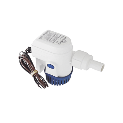 Bomba sumergible de achique automatizada de 800 galones por hora, para conexión de 12 Volts de corriente directa.