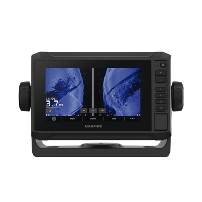 ECHOMAP UHD2 62SV con mapa base precargado,  puerto de conexión NMEA 2000, sonda SIDEVÜ, CLEARVÜ Y CHIRP tradicional. No incluye transdcutor