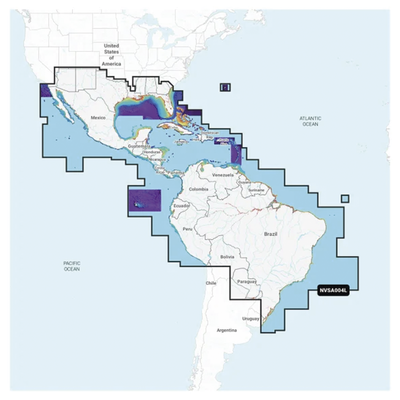 Mapa México, Caribe y Brasil