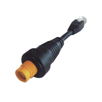 Cable adaptador Ethernet redondo amarillo RJ45 para pantallas Simrad NSO evo2 y Zeus2.