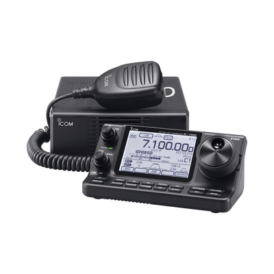 Radio móvil multimodo tribanda HF/VHF/UHF, pantalla touch screen, listo para operar en D-STAR. Incluye microfono, cable de separacion  y cable de alimentacion