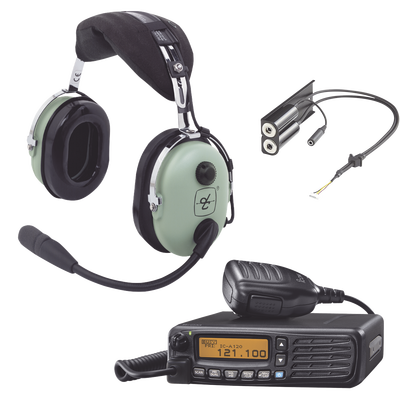 Kit Radio Movil Aéreo Icom con Auricular David Clark para Aviación General
