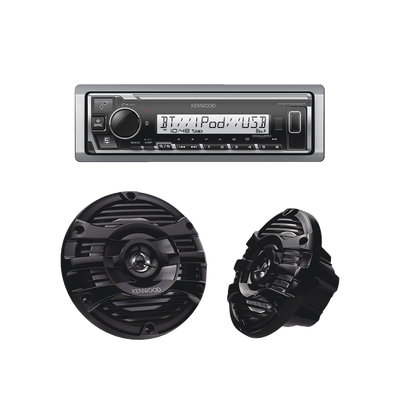 Kit de estéreo con Bluetooth KMR-M332BT | más Par de bocinas KFC-1653MRB
