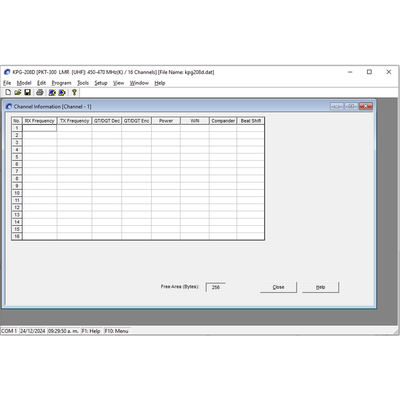 Software de programación para radios PKT-300