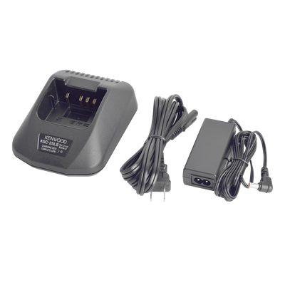 Cargador rápido de escritorio para baterías KNB-24LS, KNB-25A, KNB-26N, KNB-35L, KNB-40L, KNB-40LCV, KNB-55L, KNB-57L, KNB-79LCM.